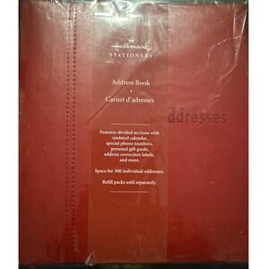 Hallmark Stationary, Address Book w/divided sections NWT sells for $24.00 In Red